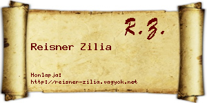 Reisner Zilia névjegykártya